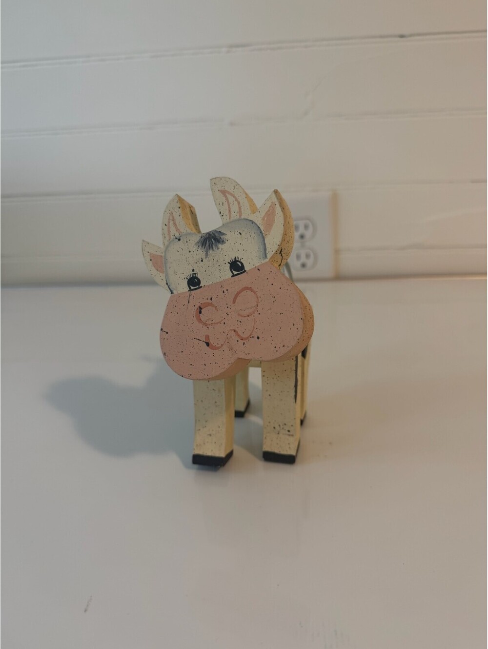 Wooden Cow Cottage Core House Decor